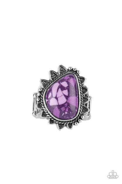 Adobe Sunrise - purple - Paparazzi ring