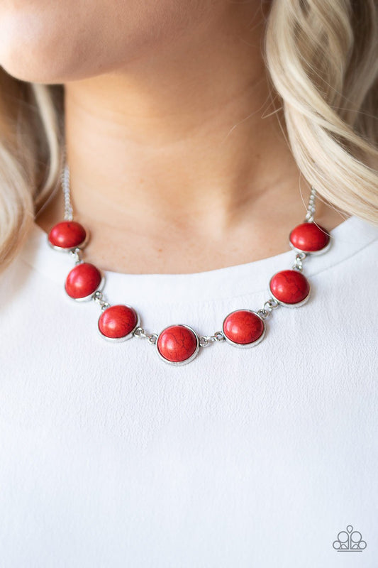 Adobe Attitude-red-Paparazzi necklace