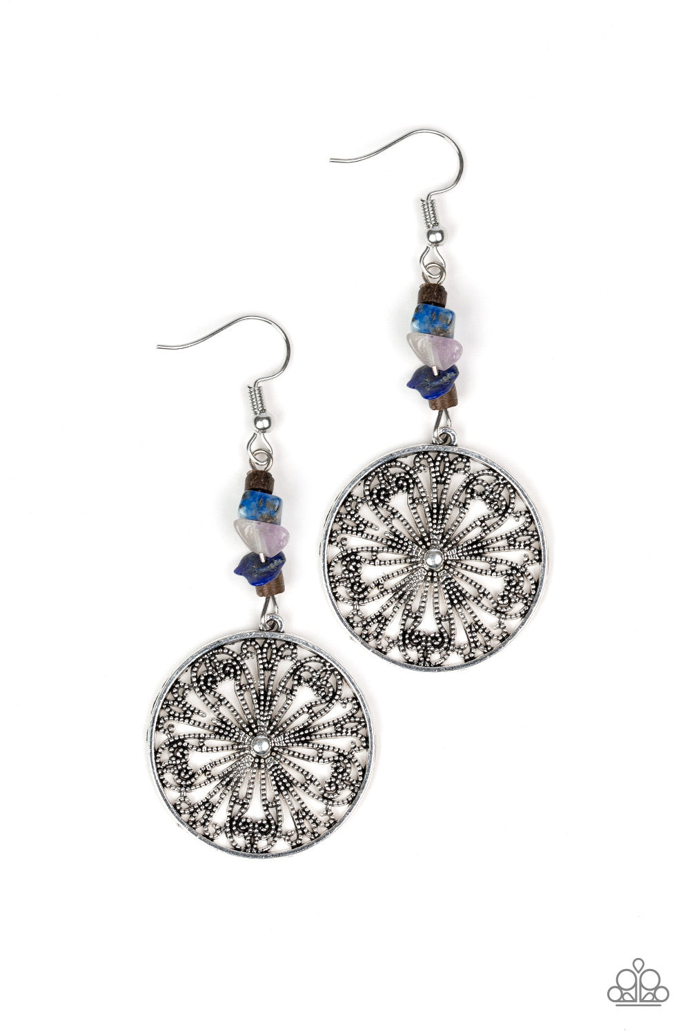 Adobe Dweller - blue - Paparazzi earrings