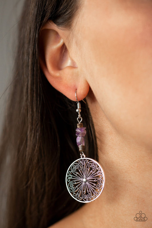 Adobe Dweller-purple-Paparazzi earrings