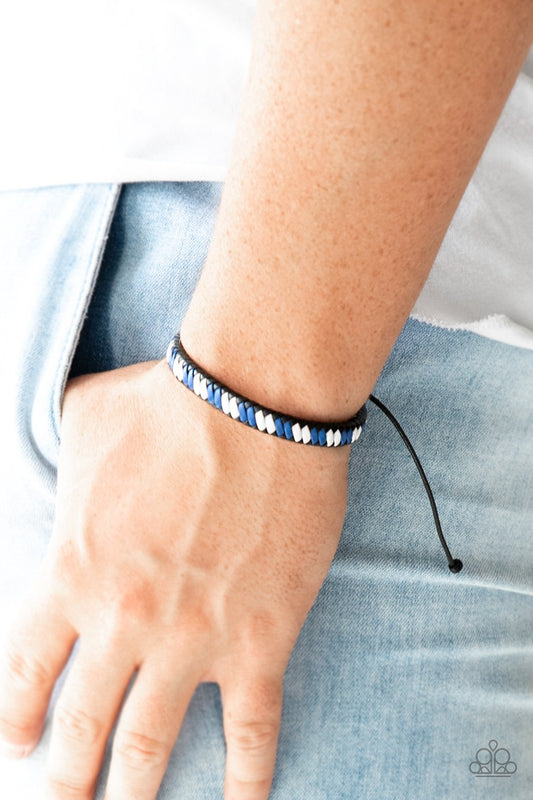 Adventure Attitude-blue-Paparazzi bracelet
