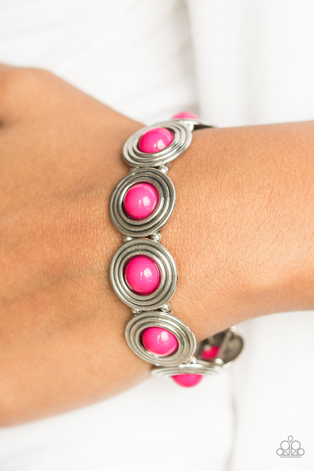 Adventurously amazon - pink - Paparazzi bracelet