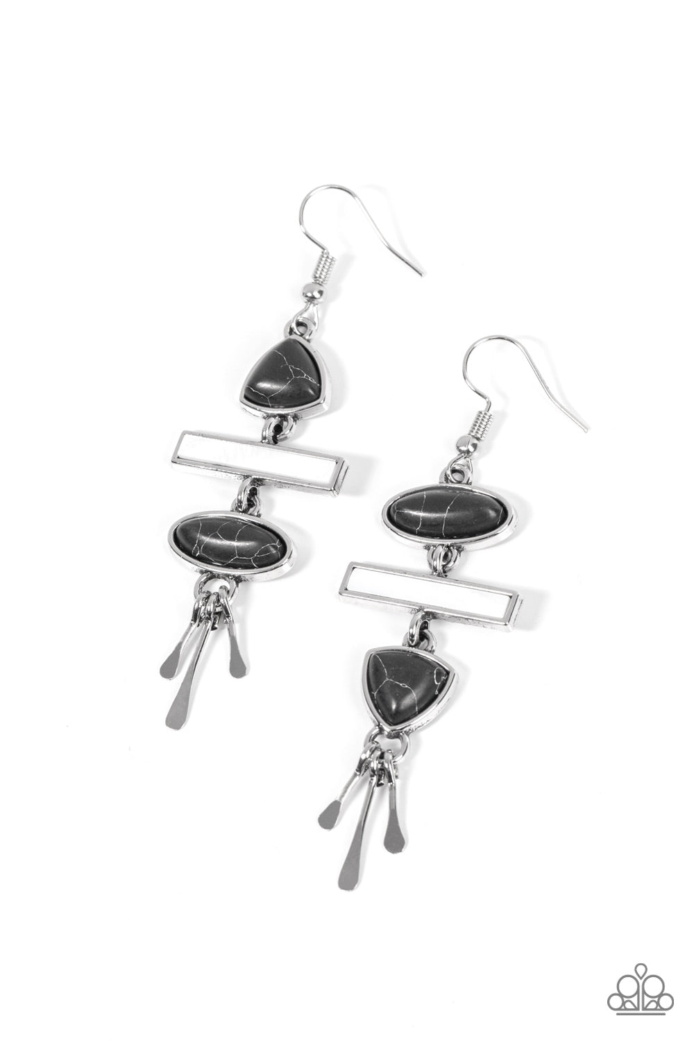 Adventurously Artisan - black - Paparazzi earrings