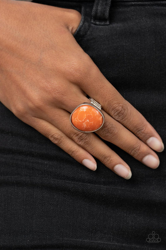 Aesthetically Authentic - orange - Paparazzi ring