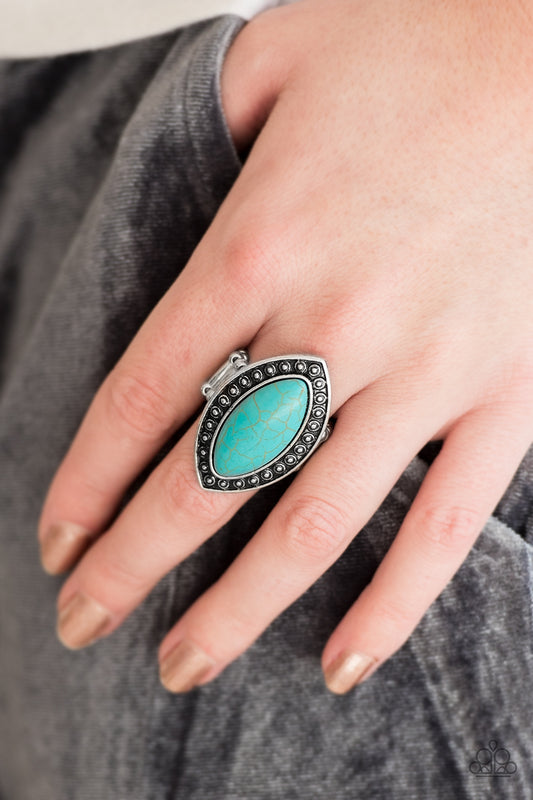 Aiming for Amazon - blue - Paparazzi ring