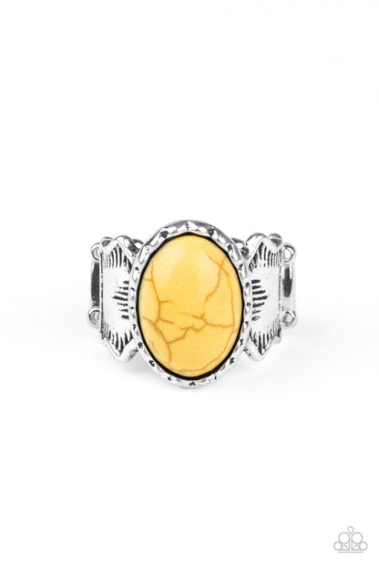 Aint No Mesa High Enough - yellow - Paparazzi ring