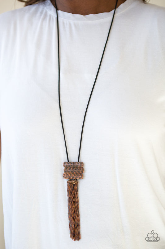 All About Altitude - copper - Paparazzi necklace