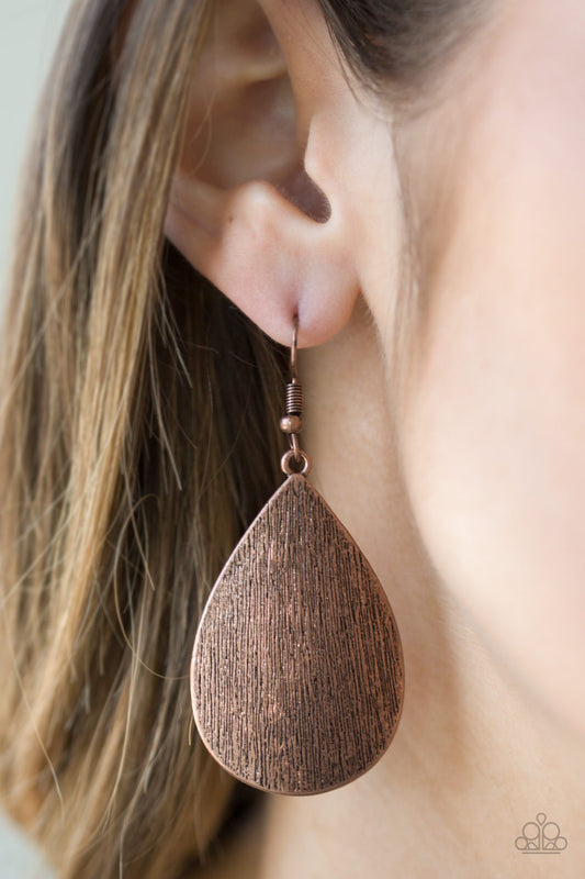 All Allure - copper - Paparazzi earrings