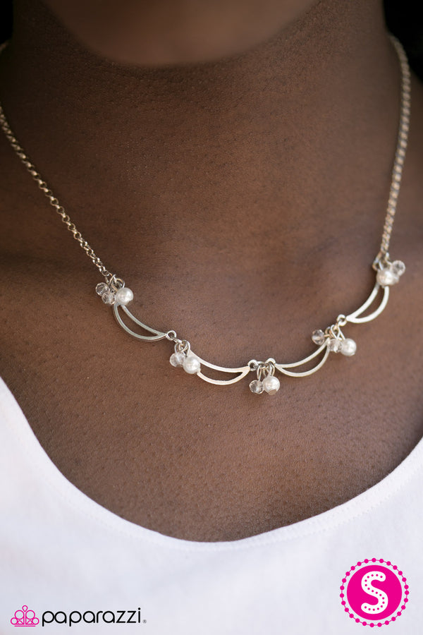 All Singing, All Dancing - White - Paparazzi necklace – JewelryBlingThing