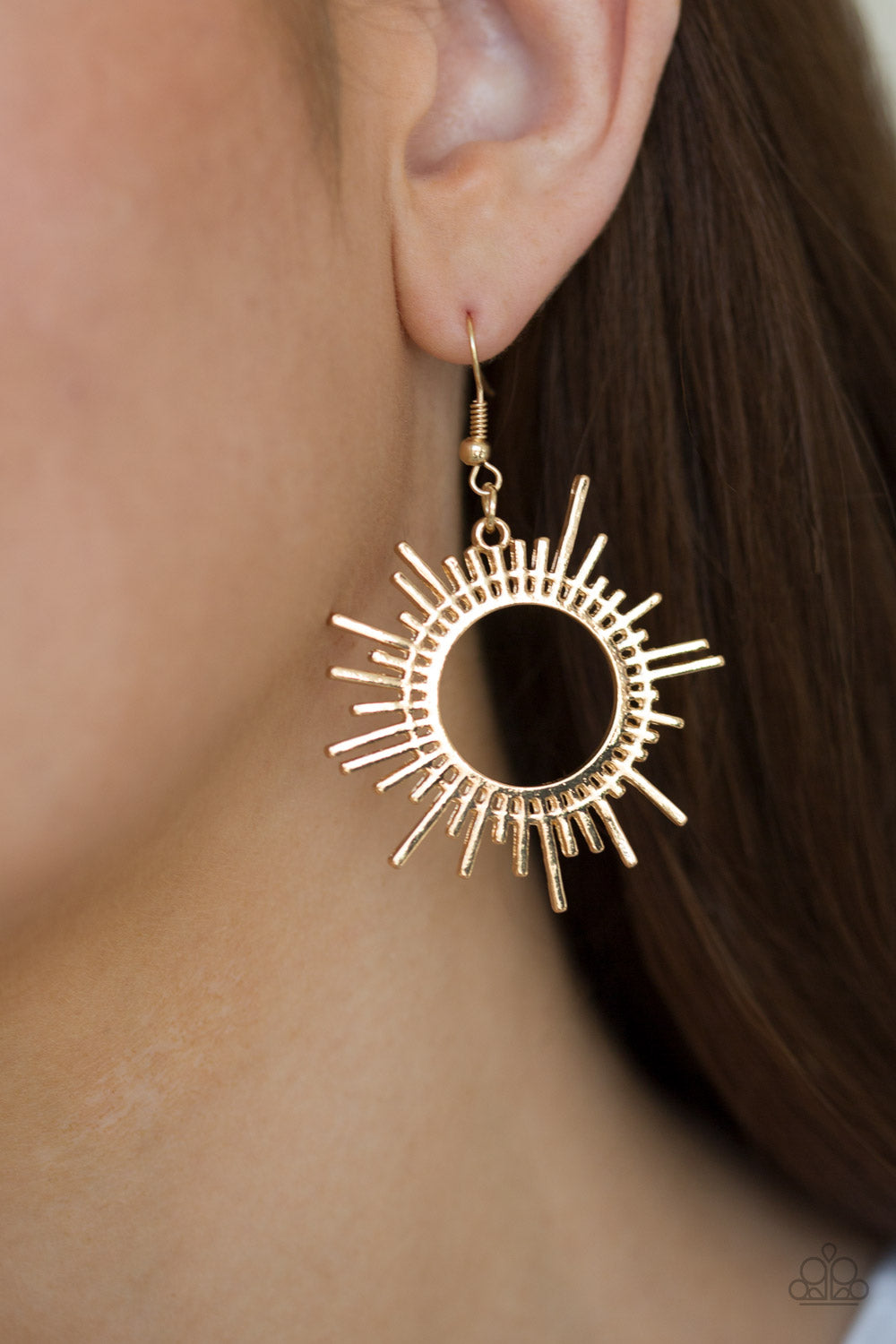 All Sizzle - gold - Paparazzi earrings