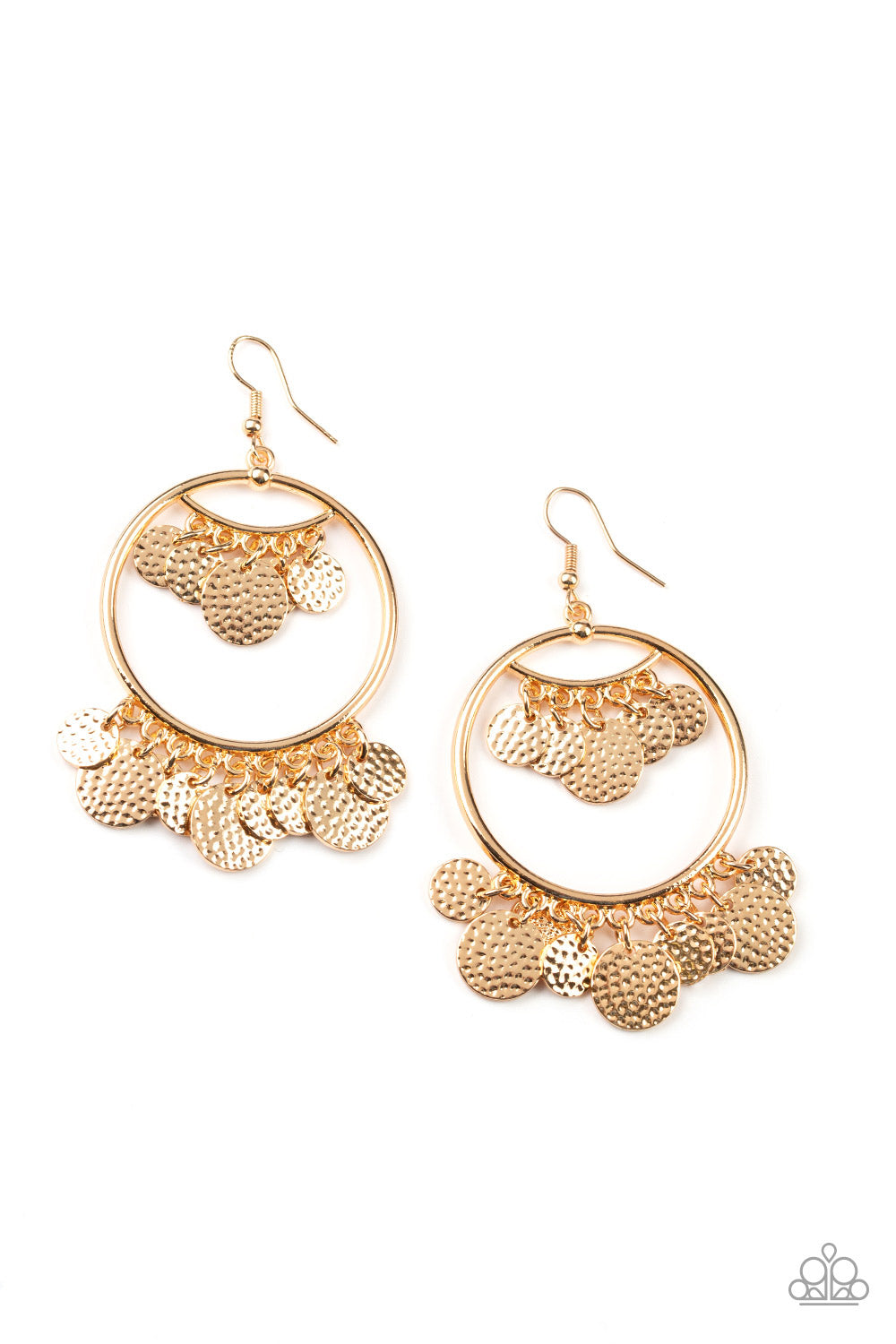 All Chime High - gold - Paparazzi earrings