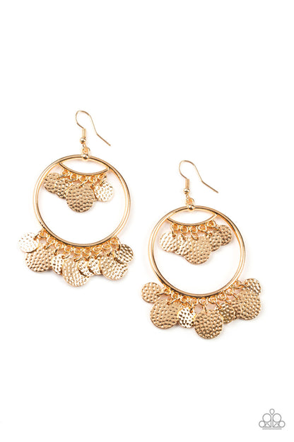 All Chime High - gold - Paparazzi earrings