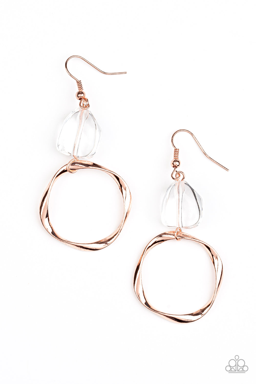 All Clear - copper - Paparazzi earrings