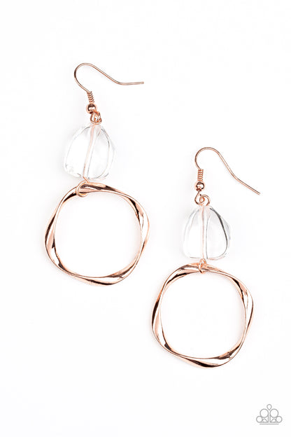 All Clear - copper - Paparazzi earrings