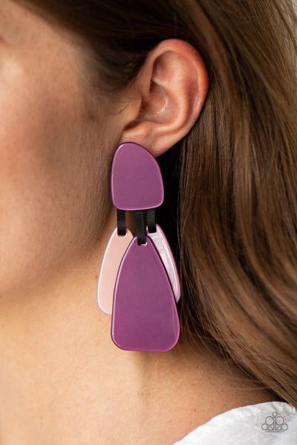 All FAUX One - purple - Paparazzi earrings