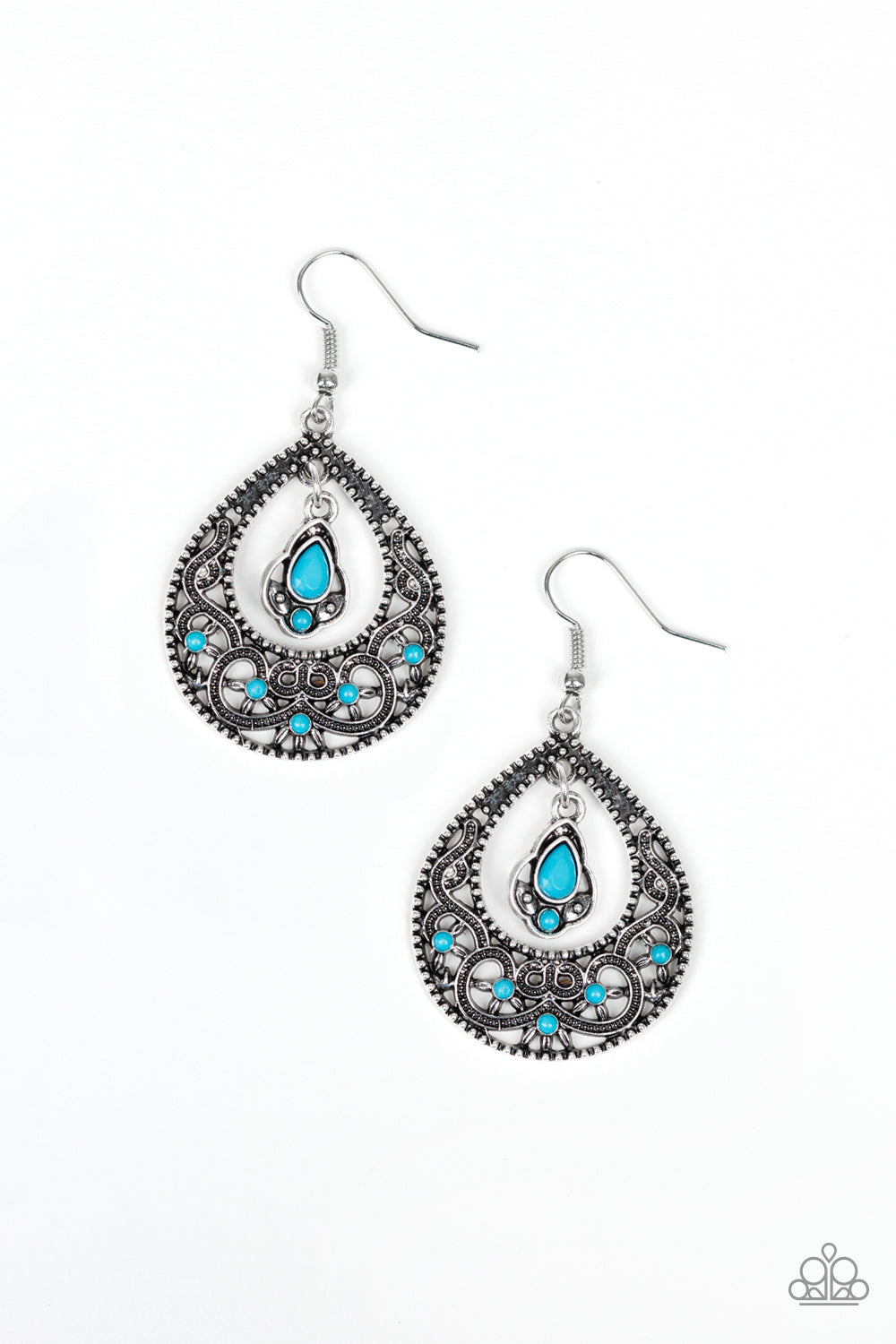 All Girl Glow - blue - Paparazzi earrings