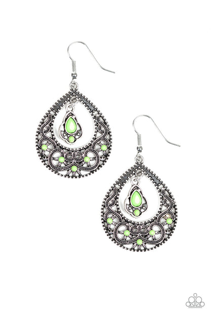 All Girl Glow - green - Paparazzi earrings