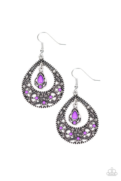 All Girl Glow - purple - Paparazzi earrings