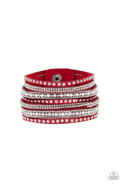 All Hustle and Hairspray - red - Paparazzi bracelet