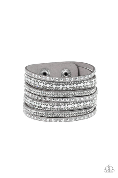 All Hustle and Hairspray - silver - Paparazzi bracelet