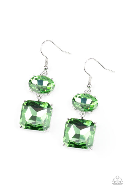 All ICE On Me - green - Paparazzi earrings