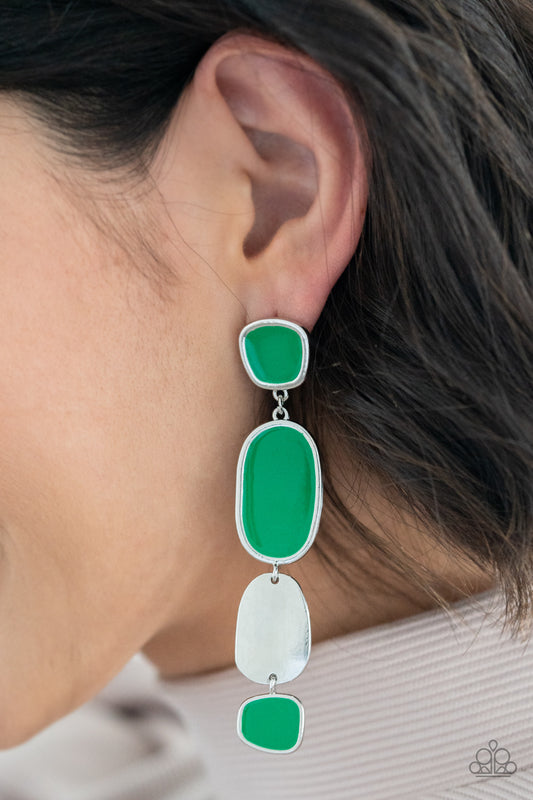 All Out Allure - green - Paparazzi earrings