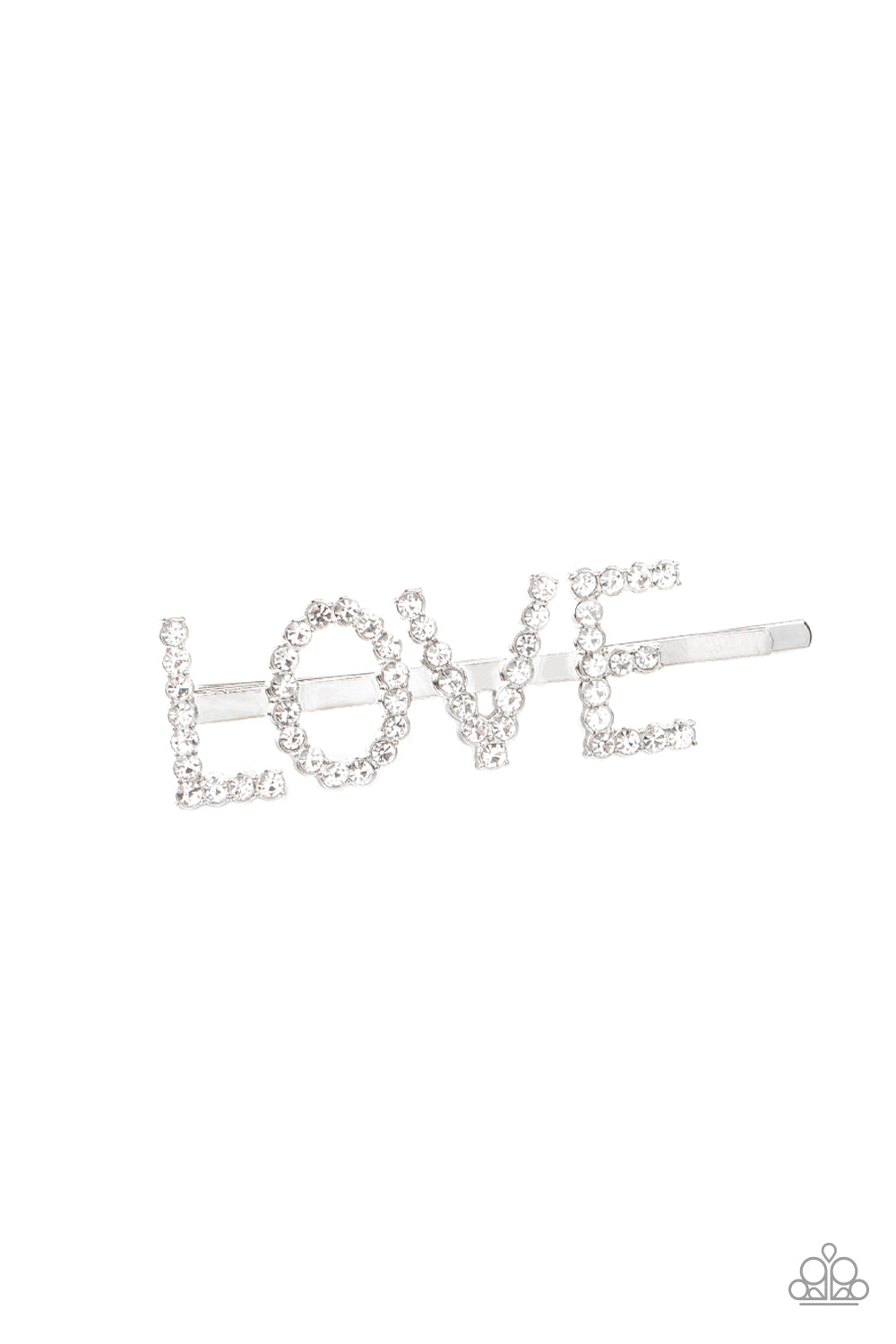 All You Need Is Love - white - Paparazzi hair clip