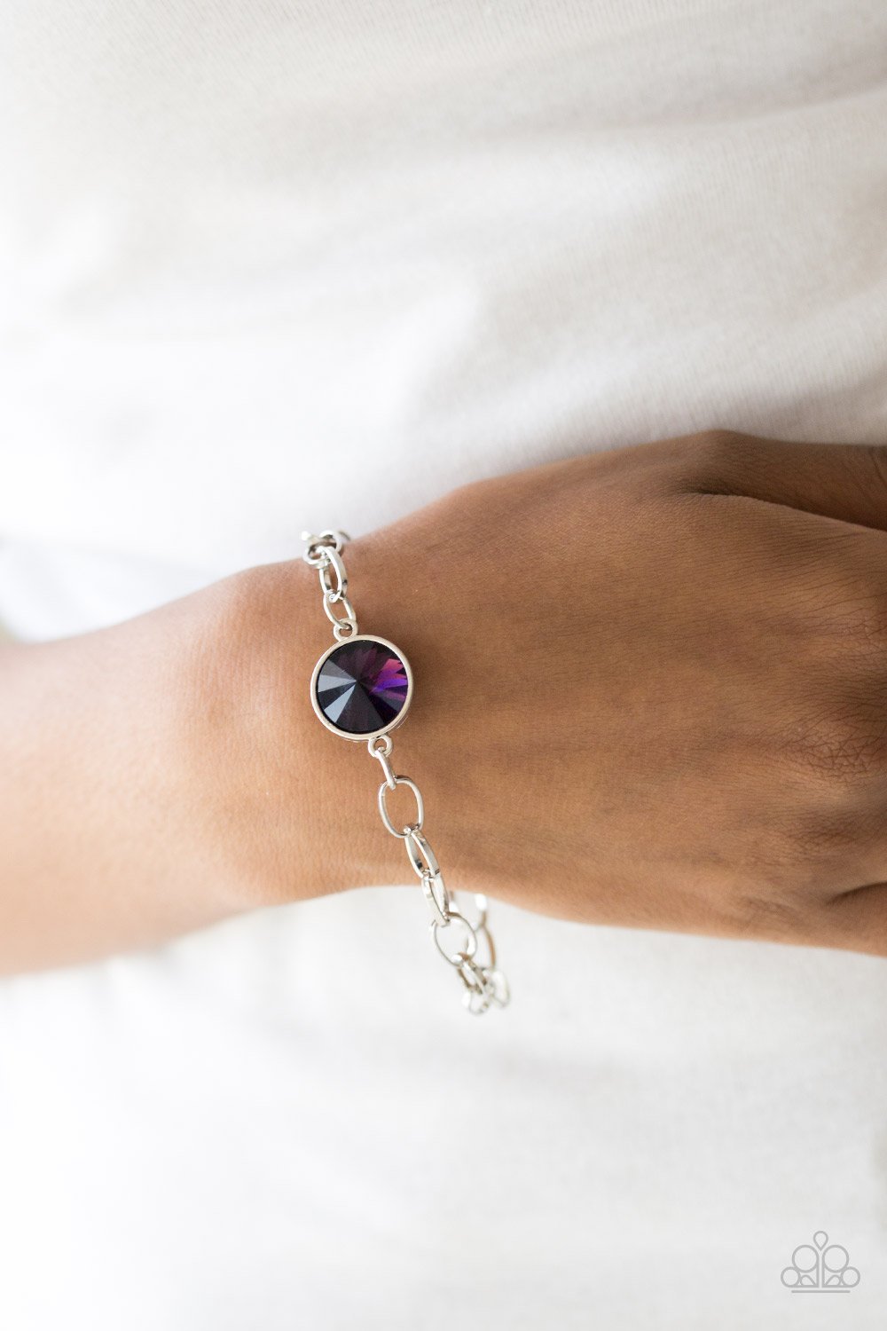 All Aglitter-purple-Paparazzi bracelet