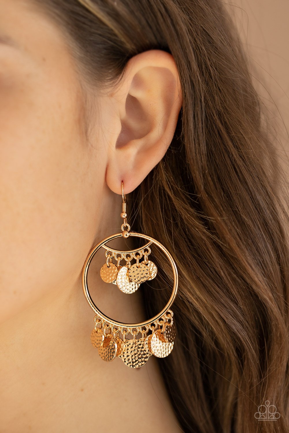 All Chime High-gold-Paparazzi earrings