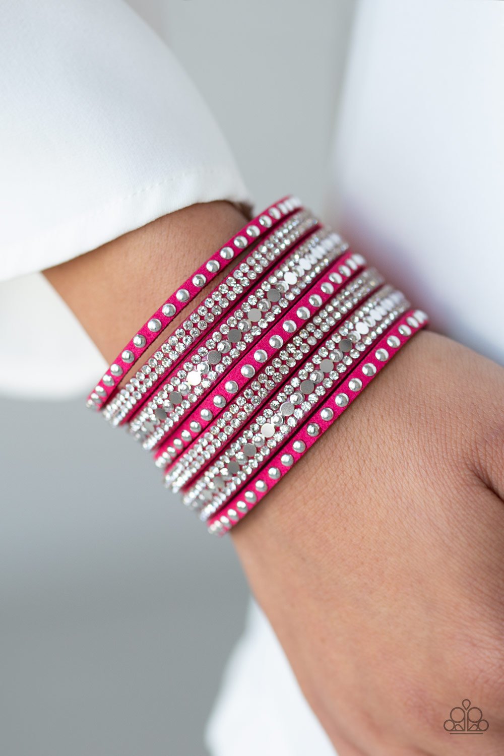 All Hustle and Hairspray-pink-Paparazzi bracelet
