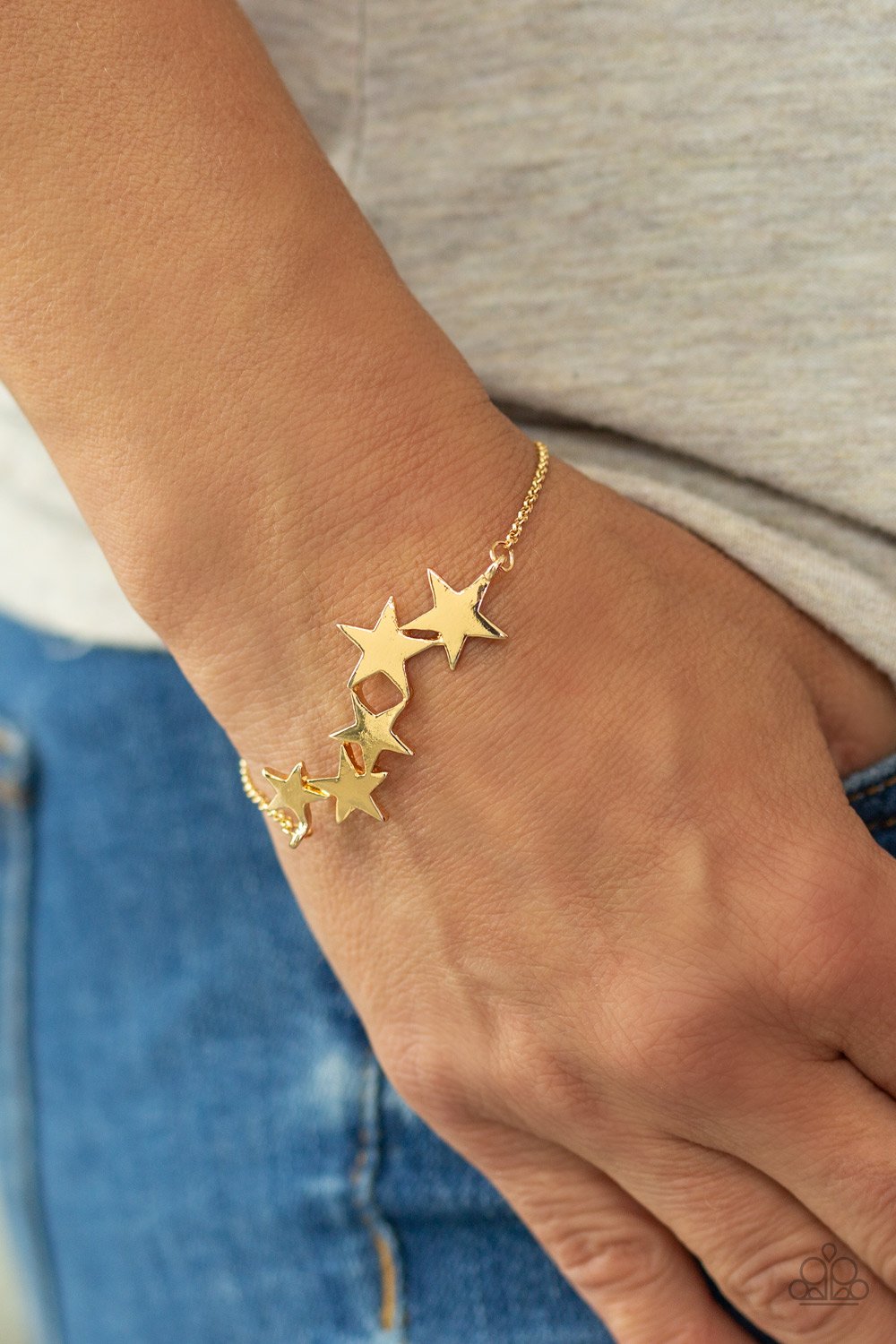 All Star Shimmer-gold-Paparazzi bracelet