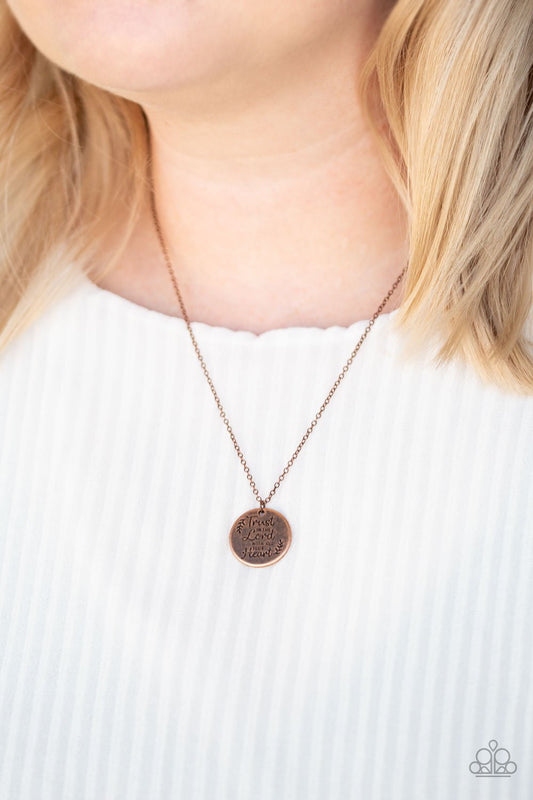 All You Need Is Trust-copper-Paparazzi necklace