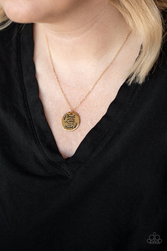 All You Need Is Trust-gold-Paparazzi necklace