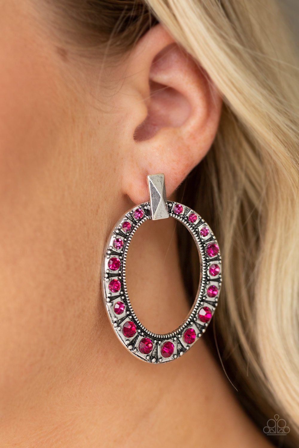 All for GLOW-pink-Paparazzi earrings