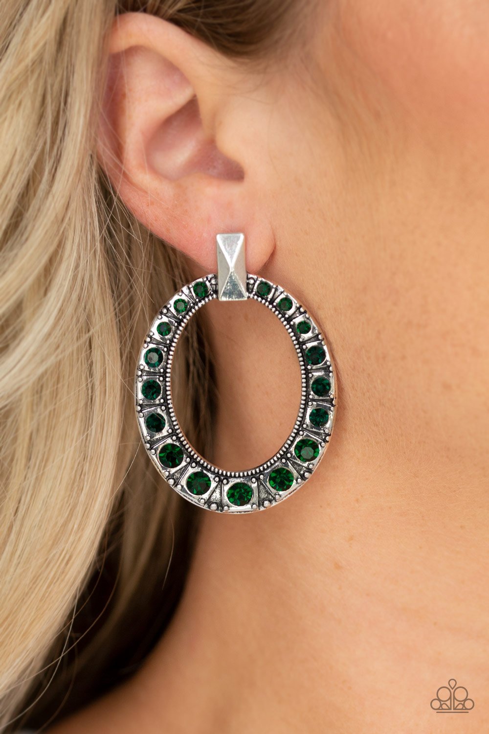 All for GLOW-green-Paparazzi earrings
