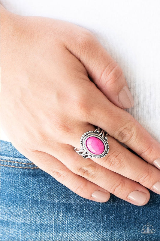 All the Worlds a STAGECOACH-pink-Paparazzi ring