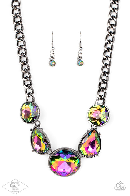 All The World's My Stage - multi (oil-spill) - Paparazzi necklace