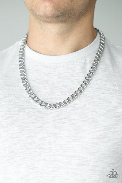 Alpha-silver-Paparazzi mens necklace