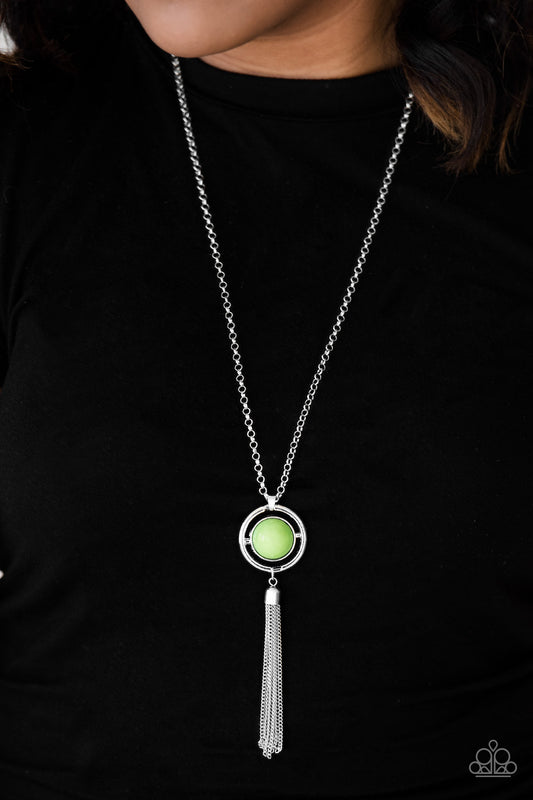 Always Front and Center - green - Paparazzi necklace