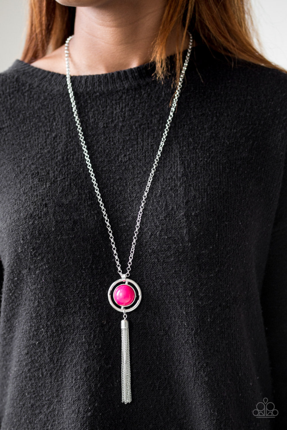 Always Front and Center - pink - Paparazzi necklace