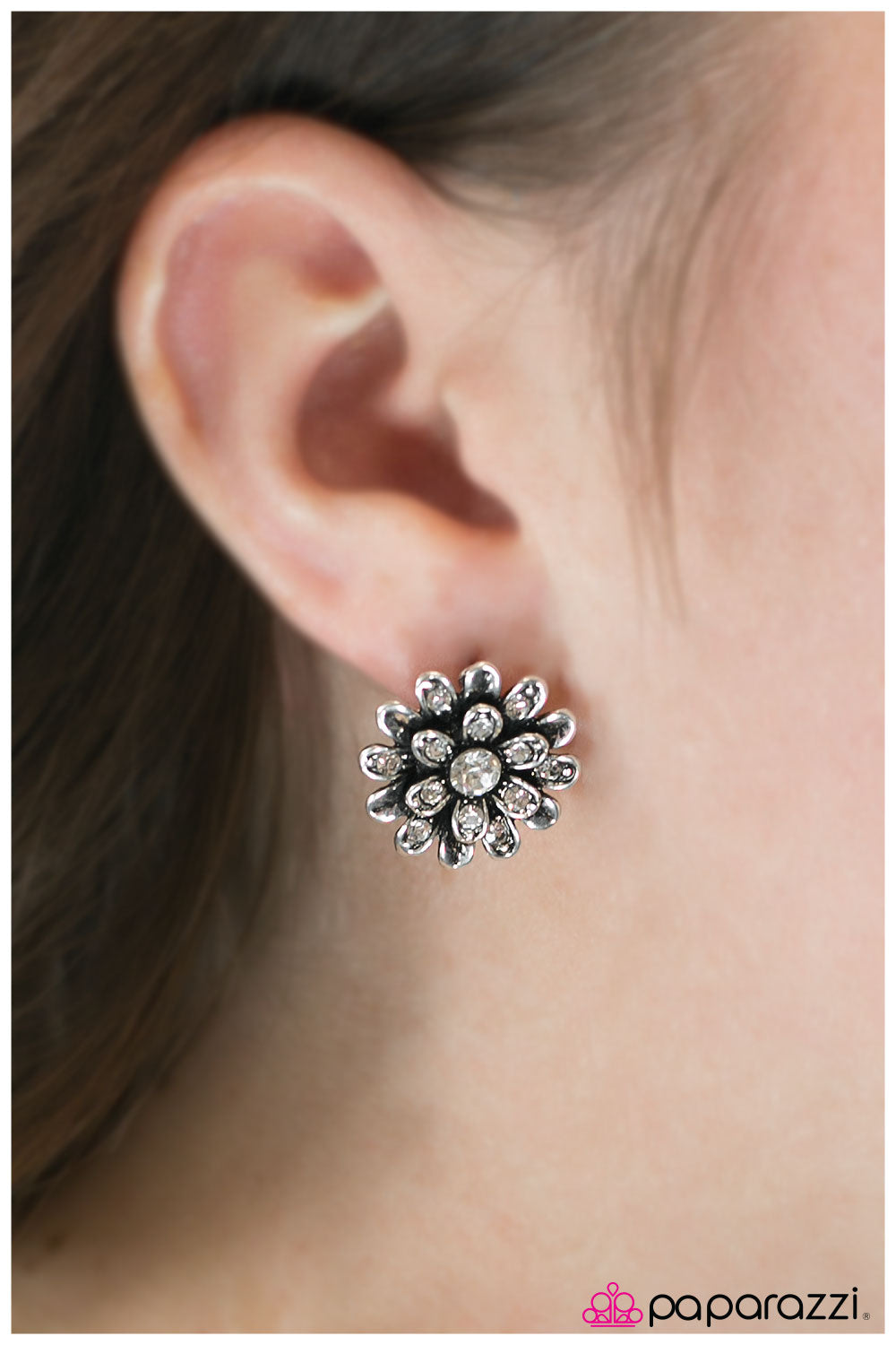 Always In Bloom - White Paparazzi earrings