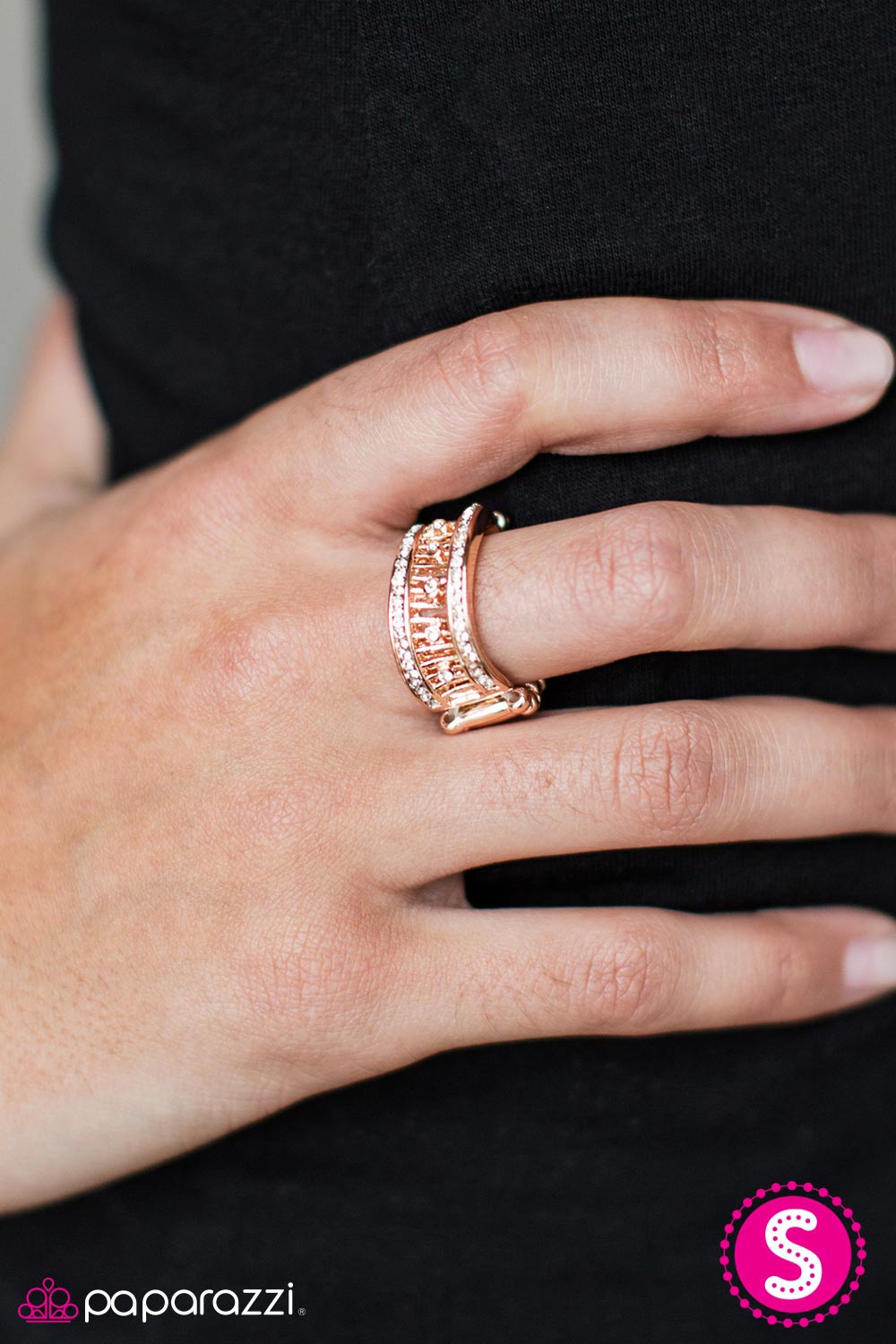 Always Look Up - Rose Gold - Paparazzi ring