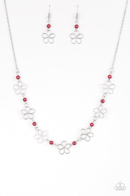 Always Abloom - red - Paparazzi necklace