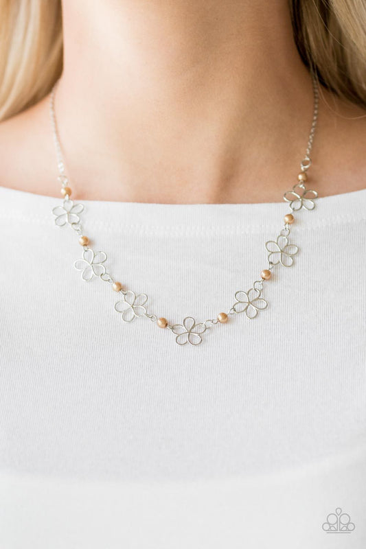 Always Abloom - brown - Paparazzi necklace