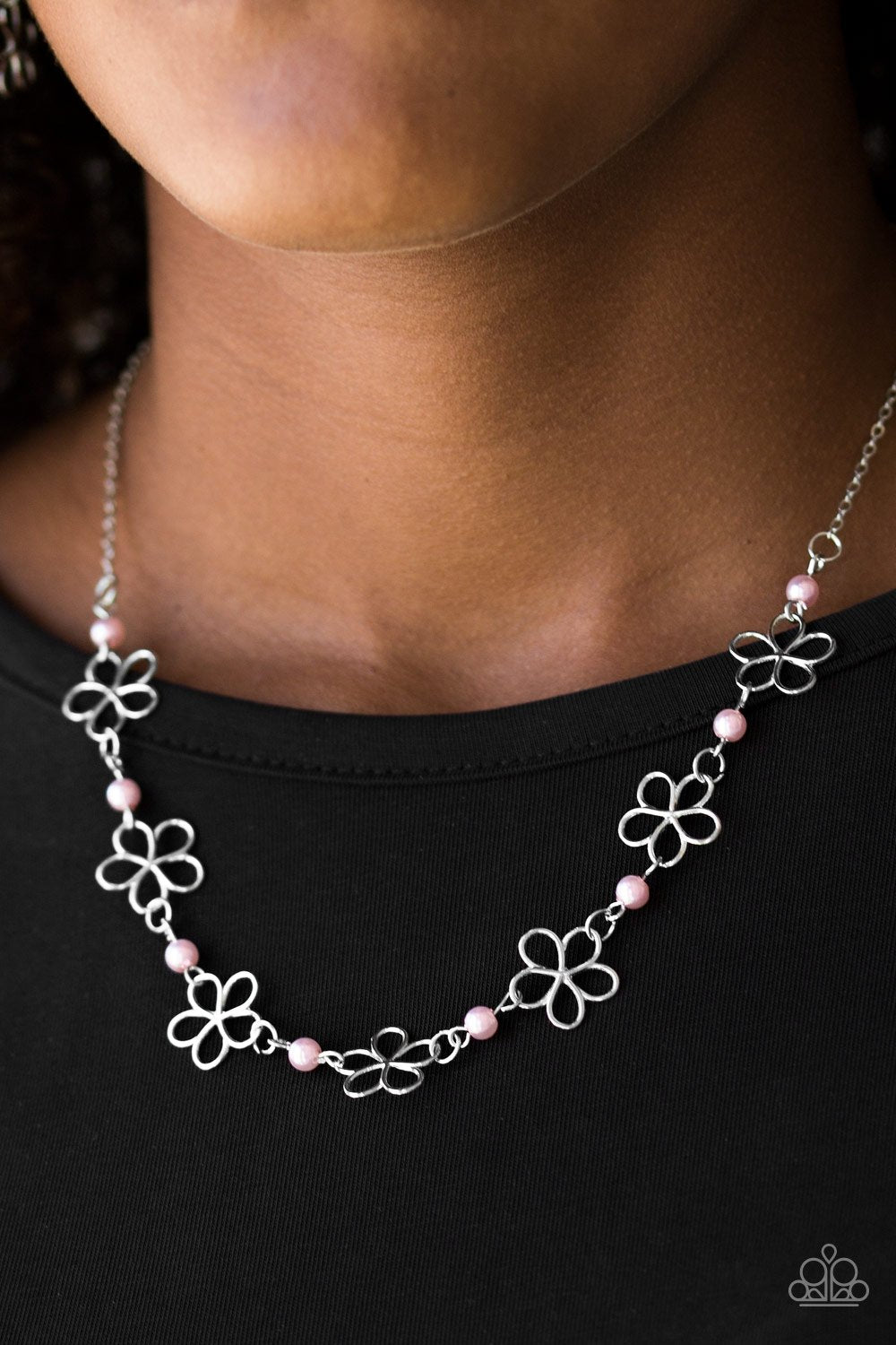 Always Abloom - pink - Paparazzi necklace