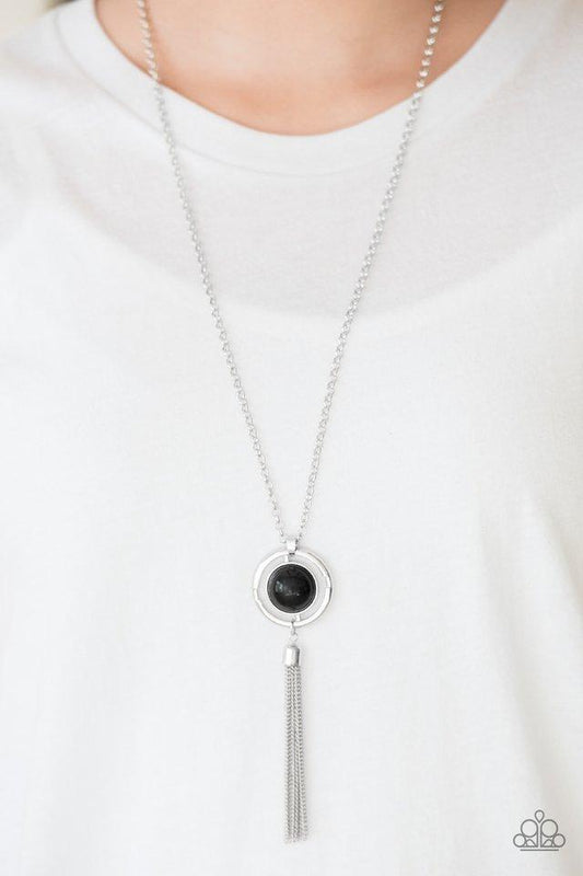 Always Front and Center - black - Paparazzi necklace