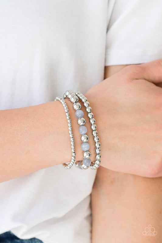 Always on the GLOW - silver - Paparazzi bracelet