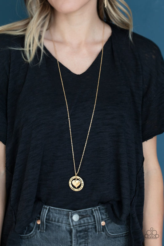 Always a Mother, Forever My Friend - gold - Paparazzi necklace