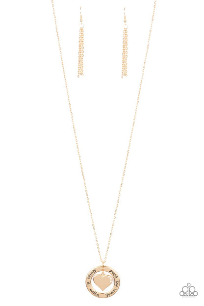 Always a Mother, Forever My Friend - gold - Paparazzi necklace
