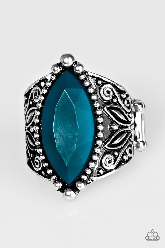 Amazon Adventure - Blue - Paparazzi ring